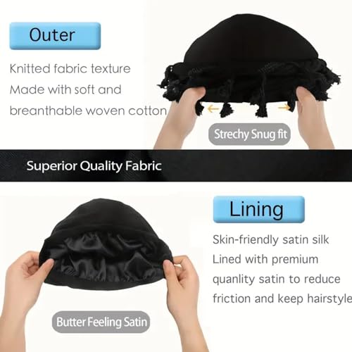 Gturytr Turban for Men Vintage Twist Head Wraps Durag Satin Lined Halo Turban for Women Modal and Satin Scarf Tie - color: Paisley-grey