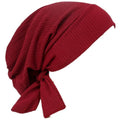 YYAOJHAO Pre Tied Bandanas Headscarf for Women - Solid Wave Chemotherapy Caps Headwrap Chemo Turban Headwear Hats - color: Wine