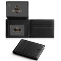 RUNBOX Wallet for Men -Slim Rfid Leather Mens Bifold Novelty Wallets 2 ID Window With Gift Box Men's Accessories | Slim - color: Classic black-new