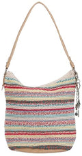 The Sak Sequoia Hobo Bag - Hand Crochet Large Women's Purse for Everyday & Travel - Durable Handbag & Tote With Zipper Pocket - color: Eden Stripe