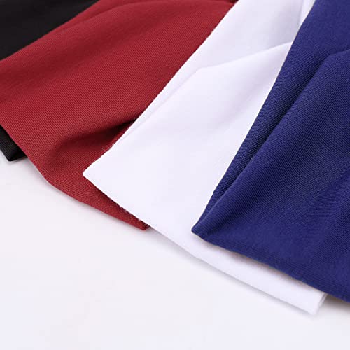 AQOKKA Elastic Knotted Headbands for Women Criss Cross Head Bands for Women's Hair Non Slip Boho Wrap Twisted Hair Accessories - color: 8 Pack Cross Ribbing Wide B