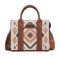 Wrangler Tote Bag for Women Western Purse and Aztec Satchel Handbag - color: Aztec Tan