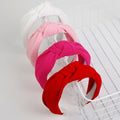 WOVOWOVO 4 Packs Knotted Headbands for Women, Fashion Wide Head Bands for Women's Hair Non Slip Boho Hairbands Red Pink White Hair Accessories - color: Pink Set