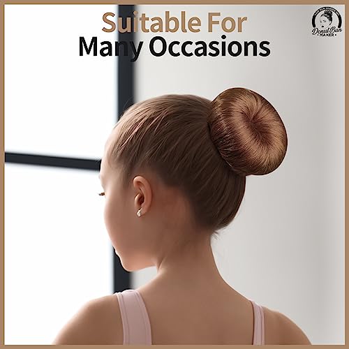Teenitor Hair Bun Maker, 7pcs Bun Donuts for hair Buns(1 Extra-Large, 2 Large, 2 Medium, 2 Small), Light Brown - color: D-Light Brown