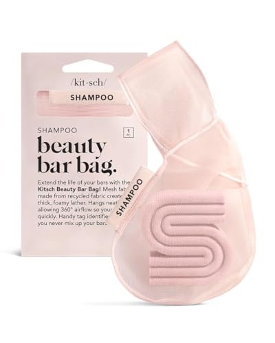 Kitsch Bar Soap Saver Pouch – Patented Mesh Soap Bag for Shampoo and Conditioner Bars - Extends Use & Prevents Soggy Mess - Recycled Beauty Bar Bag, Eco-Friendly - Blush - color: Blush