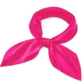 American Trends Women Silk Feeling Scarf Satin Head Scarves Square Wrap Neck Scarf Lightweight Silk Like Bandana - color: 06 Rose Red