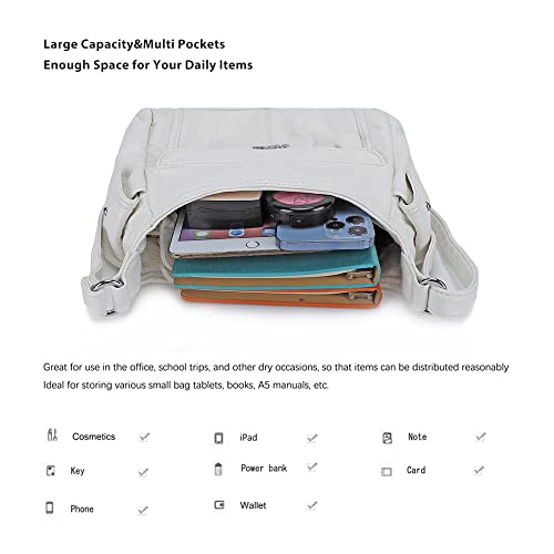 Angel Kiss Crossbody Bags for Women, Ladies Shoulder Handbags and Purses Medium Faux Leather Pocketbooks | Ladies - color: 25white