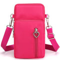 JANKS Small Crossbody Bag for Women - Mini Phone Purses with Crossbody Strap and Wallet - Nylon Arm Bag - color: A-rose