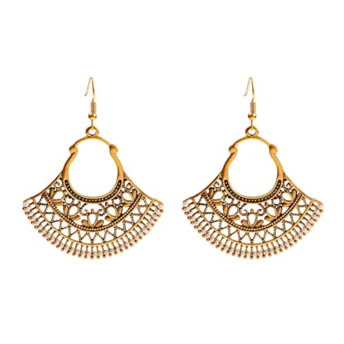 Silver/Gold Boho Dangle Statement Earrings for Women Trendy,Handmade Vintage Dainty Cute Long Drop Summer Earrings,fashion Accessories Jewelry Gifts - color: A3 White Braided rope axe shaped