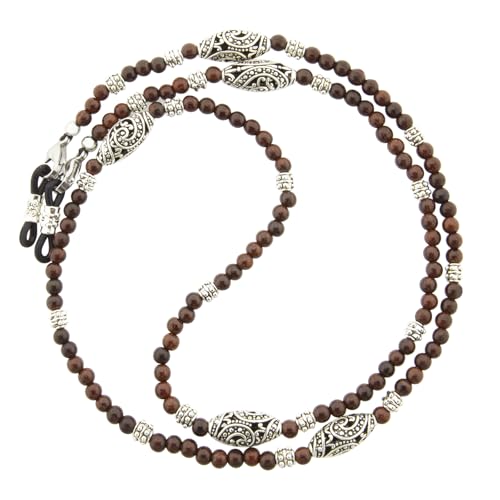 Damanse Beaded Glasses Chain,Eyeglass & Sunglass Strap For Women Stylish - color: Rosewood