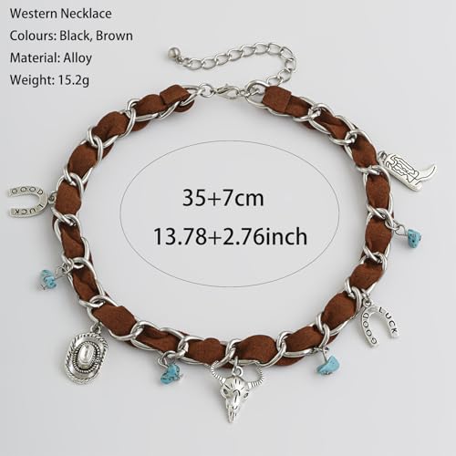 Layered Boho Necklaces for Women Gold Coin Pendant Necklaces Stackable Turquoise Choker Necklace for Women Western Jewelry - style: Style 10