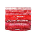 Fuqimanman2020 18Pcs Boho Stackable Beaded Bracelets for Women Colorful Handmade Multilayered Rice Beads Anklets Set Summer Beach Bohemian Jewelry Gift - color: Style 2 Red