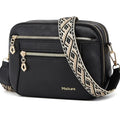 Crossbody Purse for Women Small Crossbody Bags Trendy Vegan Leather with Adjustable Shoulder Straps Gift for Mother Wife Mom - color: Black New