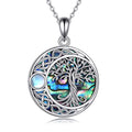 ONEFINITY Tree of Life Necklace 925 Sterling Silver Abalone Shell Celtic Knot Pendant Necklace for Women Jewelry - style: Abalone shell moonstone