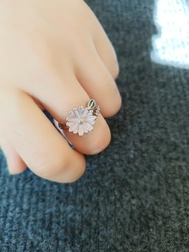 Adjustable Women's Cubic Zirconia Leaf Shaped Ring, 18K Gold-Plated Exquisite Stackable Women's Ring, A Great Gift for Her - color: Q