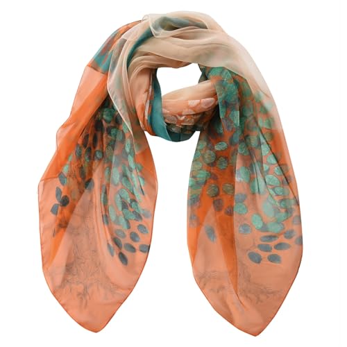 Womens Sexy Bohemian Floral Beach Cover Up Sarong Wrap Swimsuit Beachwear - color: B-orange