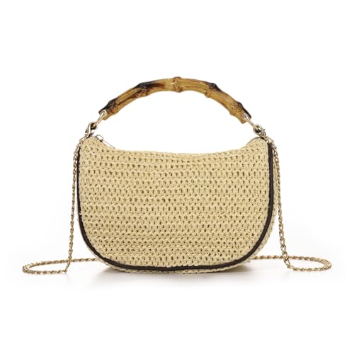 GOKTOW Straw Clutch Purses for Women Small Summer Handbag Woven Beach Hobo Tote Bags Vacation Crossbody Bag 2026 - color: Beige