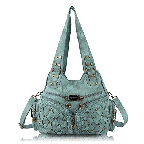 Angel Barcelo Purses for Women Large Shoulder Bag Soft Hobo Bags for Women - color: Green-2
