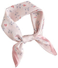 MINIDORA Satin Scarves for Women 27.5 × 27.5 inches Medium Square Elegant Silk Feeling Head Scarf - color: B006-pink
