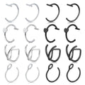 Briana Williams Fake Lip Piercing Fake Lip Ring Fake Nose Ring Fake Nose Piercing Faux Lip Rings Fake Snake Bite Piercing Clip on Non Piercing Double Cartilage Helix Earrings Ear Cuff for Women Men - color: E -8pairs silver & black