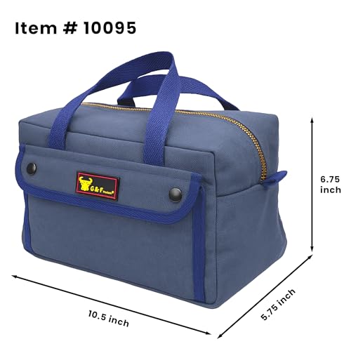 Waxed Canvas All Purpose Military Style Duffle Bag, Water-Resistant, Adjustable Strap, Fully Lined, Double Zipper Closure, heavy Duty, Olive Green - color: Navy Blue (11 inch x 7 inch x 6 inch)
