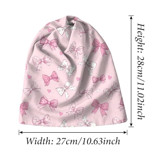 Chemo Caps Slouchy Beanie Hat Stretch Cancer Head Wraps Turban Sleep Headwear Scarf for Women Girls Men - color: I-9-pink Bowknot