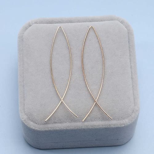 Boho Thin Arch Hoop Earrings Gold Threader Wire Earrings Open Hoop Earrings Minimal Everyday Earrings Jewelry for Women