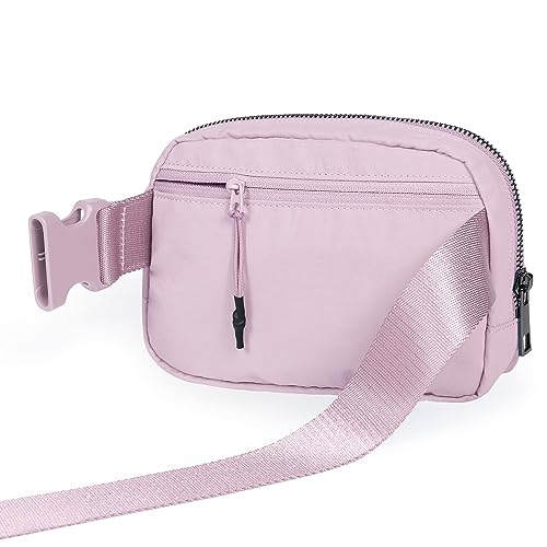 ODODOS Unisex Mini Belt Bag with Adjustable Strap Small Fanny Pack for Workout Running Traveling Hiking, Lavender - color: Lavender