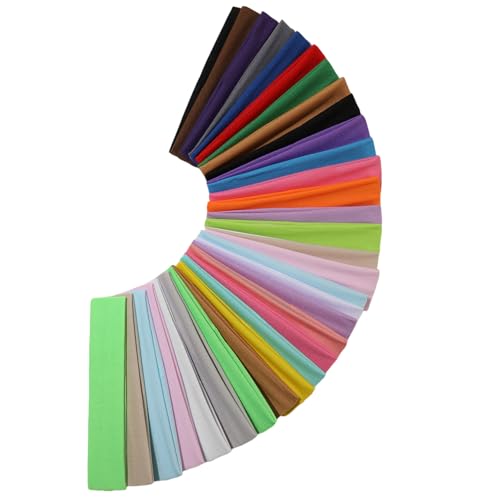 32PCS Elastic Headband for Women, Black Multicolor, 32 Pack, One Size, Daily Wear Hair Accessories, Casual Style, Comfortable Fit