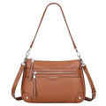 Over Earth Soft Genuine Leather Crossbody Bags for Women Medium Shoulder Purses Hobo Handbags with Multi Pockets - color: 04-brown