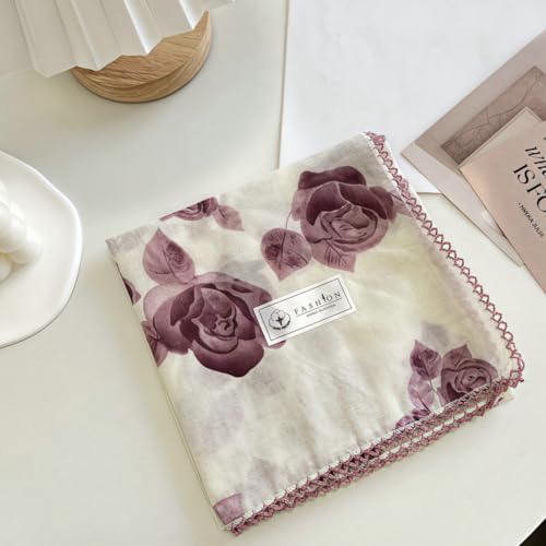 Cotton Bandana,Large Bandanas for Women,Head Coverings for Women,Head Scarf Handkerchief, Square Headband 27" x 27" - color: 27-19-rose-purple