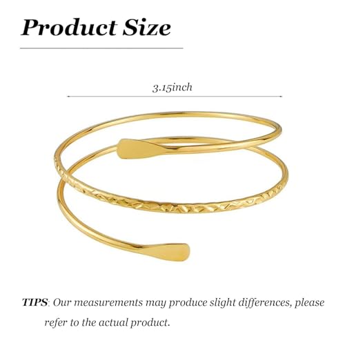 Long tiantian 2PCS Arm Cuff for Women Gold Upper Arm Bangles Bracelet Silver Arm Cuff Jewelry Summer Beach Essentials 2026 - color: 15335-Arm-gold