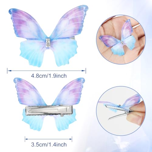 20Pcs Moving Glitter Hair Clips Fairy Accessories for Women and Teens, Colorful 90s Clips (Purple) - color: Purple