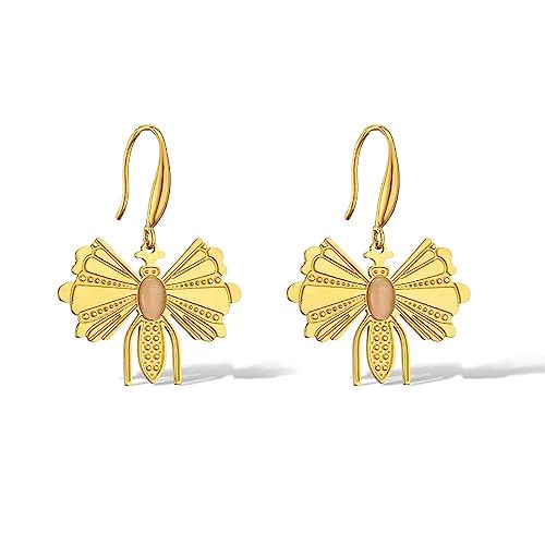 Silver/Gold Boho Dangle Statement Earrings for Women Trendy,Handmade Vintage Dainty Cute Long Drop Summer Earrings,fashion Accessories Jewelry Gifts - color: A20 gold bee shaped