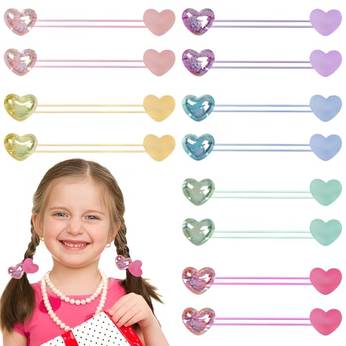 12PCS Ball Charm Hair Ties for Little Girls,Colored Camellia Bead Rubber Band Bubble Hair Ties with Balls No Damage Ponytail Holders for Toddler Girls (Pink, Light Purple, Blue,Rose Red, Green,Yellow) - color: Pink, Light Purple, Blue,Rose Red, Green, Yel
