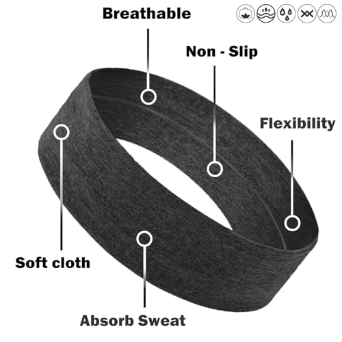 IVARYSS Workout Headbands for Women Non Slip, Premium Stretchy Soft Fabric Head Bands for Women's Hair, Wear for Yoga, Running, Sport, 6 Pack, Fresh Color - color: Fresh Color