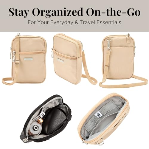 Baggallini Women's Essential Mini Crossbody Bag - color: Light Khaki