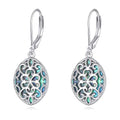 TIGER RIDER Abalone Shell 925 Sterling Silver Dangle Earrings Lightweight Filigree Dangle Drop Earrings for Women - style: Teardrop Drop