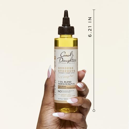 Carol's Daughter Goddess Strength 7 Oil Blend Scalp and Hair Oil for Waves, Coils and Curls, Hair Treatment with Castor Oil, 4.2 Fl Oz - size: 4.2 Fl Oz (Pack of 1)