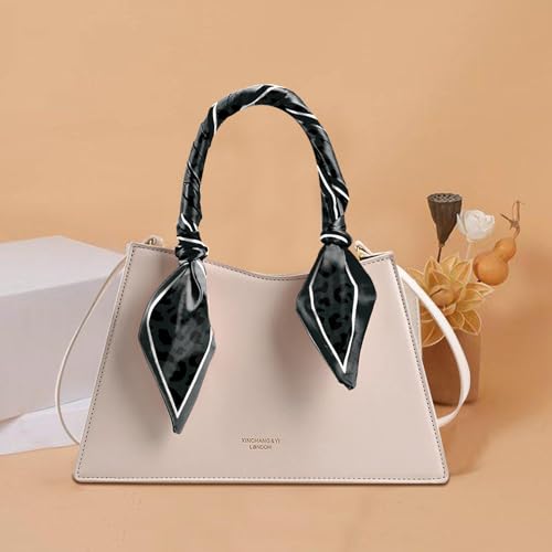 Hair Head Scarf Silk Feeling Long Satin Neck Satin Scarves for Handbag Cute Aesthetic Decoration Women Girls 59 * 6.7” - color: Y6-black Leopard