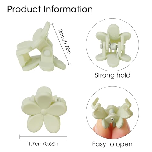 Mini Flower Hair Clips 100Pcs, Small Hair Clips Mini Claw Clips Cute Jaw Clips Hair Pins Hair Barrettes Hair Accessories for Women Girls Kids Teens - color: Colorful