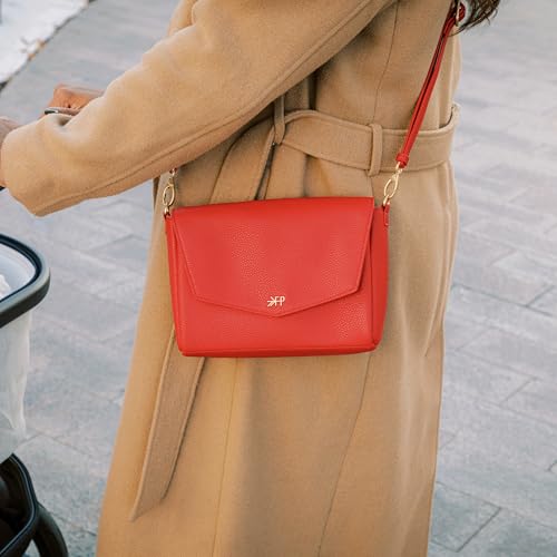 Freshly Picked Classic Crossbody Bag for Women - Stylish Handbag and Crossbody Purse Made with Premium Vegan Leather - color: Poppy