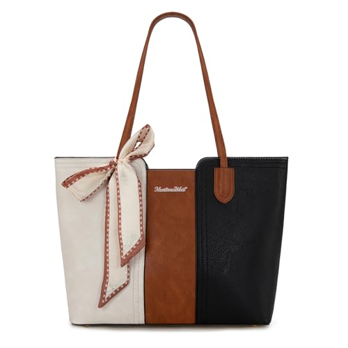 Montana West Tote Bags for Women Top Handle Satchel Purses - color: Three Chocolate B