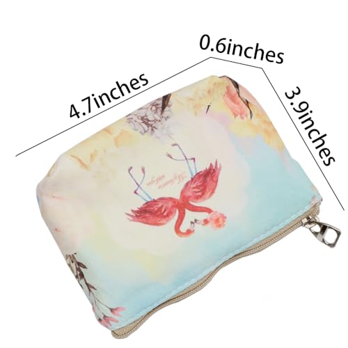 Women and Girls Cute Fashion Coin Purse Wallet Bag Change Pouch Key Holder - color: Flamingos
