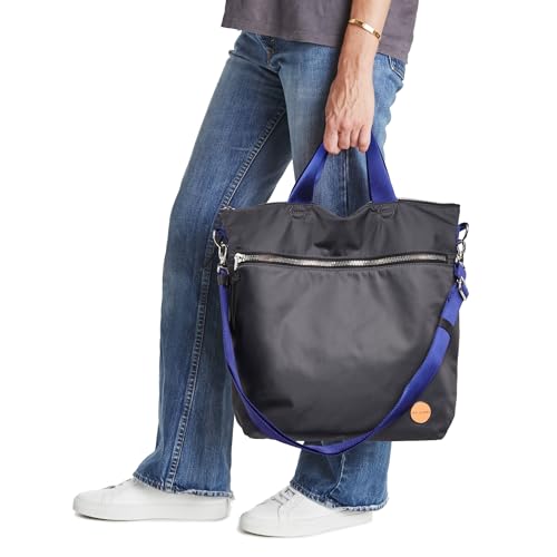 shortyLOVE Wonder Crossbody Messenger Bag - Womens Stylish Nylon Travel Handbag with 55" Adjustable Removable Strap - color: Charcoal