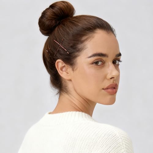 YGDZ 400 Counts Brown Bobby Pins Hair Pins Set for Women, 2inch Bobby Pins for Buns, 2.36inch Brown U Shaped Hair Pins for Styling, Hair Accessories for Women, Wedding - color: Brown