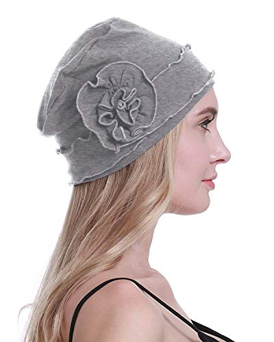osvyo Chemo Headwear Turban Cap for Women - Cancer Beanie Hair Loss Sealed Packaging - color: Cotton Light Grey