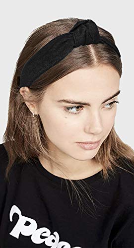 Black Denim Headbands for Women Get Compliments Head bands for Women's Hair are Chic. Knotted Headband is a Girls Fashion Designer Jean Top Knot - color: Denim Black