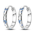 Parmuz 925 Sterling Silver Earrings Hoops for Women Ladies Simple Lightweight Twisted Medium Hoop Earrings With Cubic Zirconia Hypoallergenic Jewelry for Her - color: shining butterfly earring
