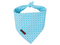 Lionet Paws Spring Summer Blue Grid Dog Bandana Washable Cotton Handkerchief Scarf Triangle Flower Bandana for Small Medium Dogs Girl Boy - color: Blue Grid Flower, size: Small (Pack of 1)
